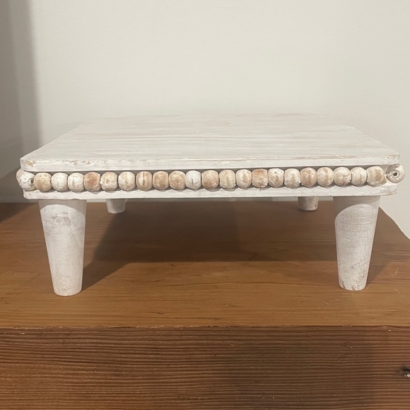 BOHEMIAN White Wooden Decorative Stand - Picture 4 of 9